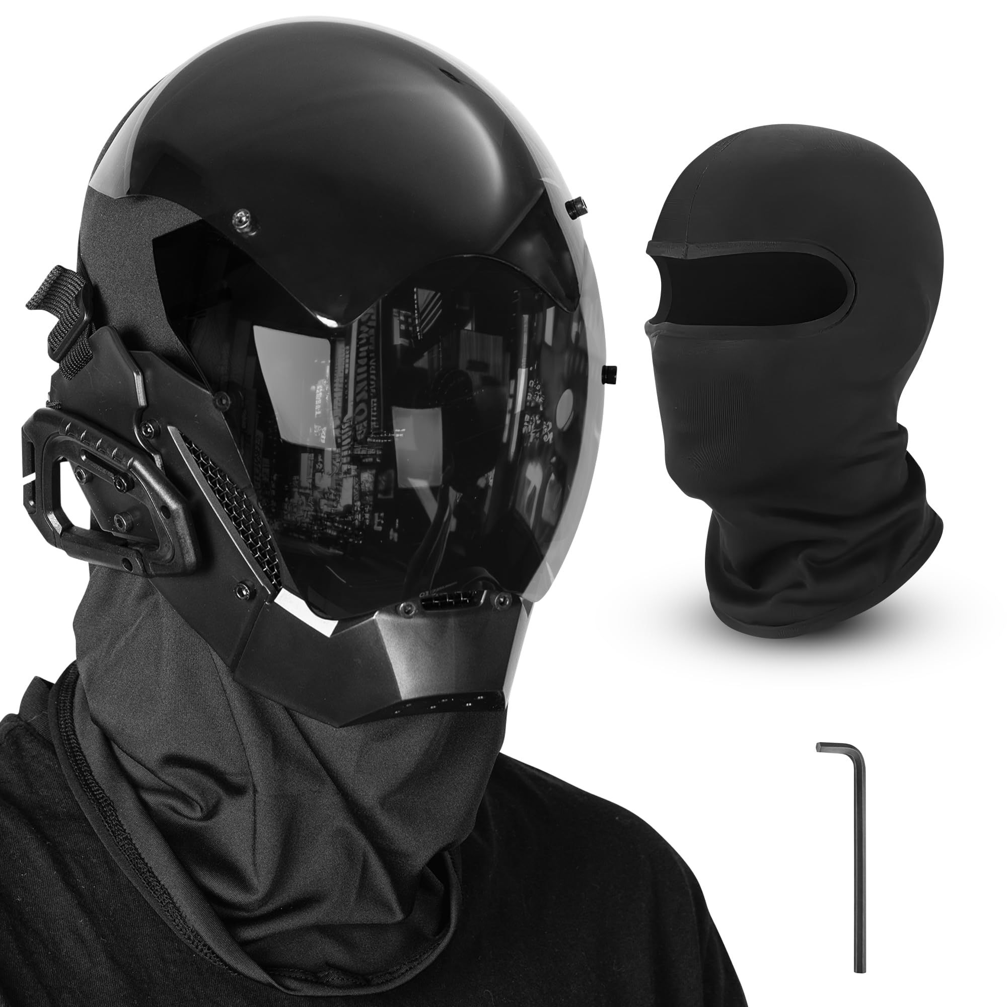 Amazon.com: Zadin Punk Mask Cyber Costume, Halloween Adjustable
